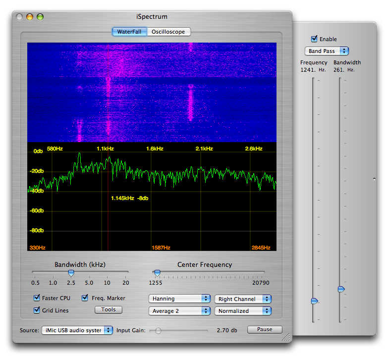 音声データを解析 スペクトラムアナライザー Ispectrum Analyzer プログラムメモ